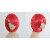 Уникални изгодни човешки перуки за жени с перука шапка къса коса 13 перука червен боб