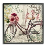 Ступел индустрии розови божури велосипед букет Реколта Парижка Архитектура, 24, дизайн от Минди Сомърс