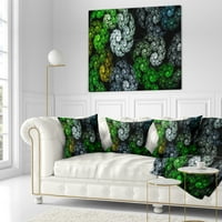 Дизайнарт ярки екзотични спирални Цветя-абстрактна възглавница за хвърляне-18х18