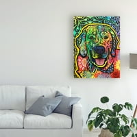 Търговска марка изобразително изкуство 'куче Поп зелено' платно изкуство от Дийн Русо