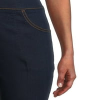 Реален размер на жените участък приплъзване на панталони с два предни джоба, на разположение в Дребничка