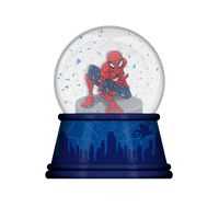 Марвел Спайдърмен клекна силует Многоцветен светне сняг глобус