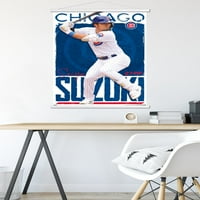 Чикаго Къбс-сея Сузуки плакат за стена с магнитна рамка, 22.375 34