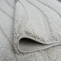 Съвременна площ килим шаг дебела ивица крем, крем вътрешен Правоъгълник лесен за почистване