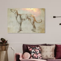 Уинууд студио Животни Пано за картини Галго кучета и кученца-златисто, кафяво