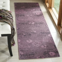 Палацо Ауран килим евро стил бегач, Черно лилаво, 2 '7'3