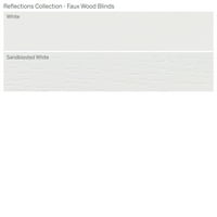 Колекция От Персонализирани Отражения, 2 Безжични Дървени Щори, Бял Пясък, 1 2 Ширина 48 Дължина