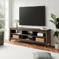 Уампат Браун ТВ стойка за ТВ развлекателен център, дървена ТВ конзола маса със склад за хол, 70