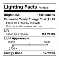 Голяма стойност светодиодна крушка, 12в а лампа с общо предназначение е средна основа, не-димируема, мека