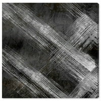 Уинууд студио абстрактно Пано платно печат 'определена и хром' боя-черно, бяло